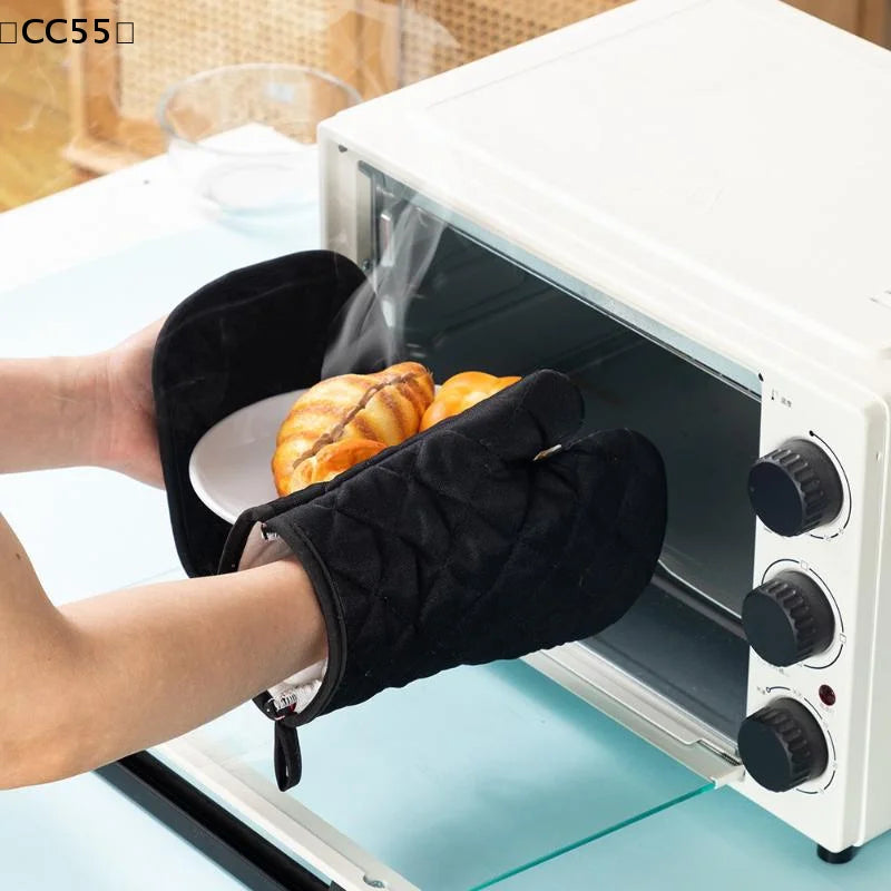 Oven Mitts Set – Heat-Resistant Kitchen Baking Gloves Oven Mitts Qst