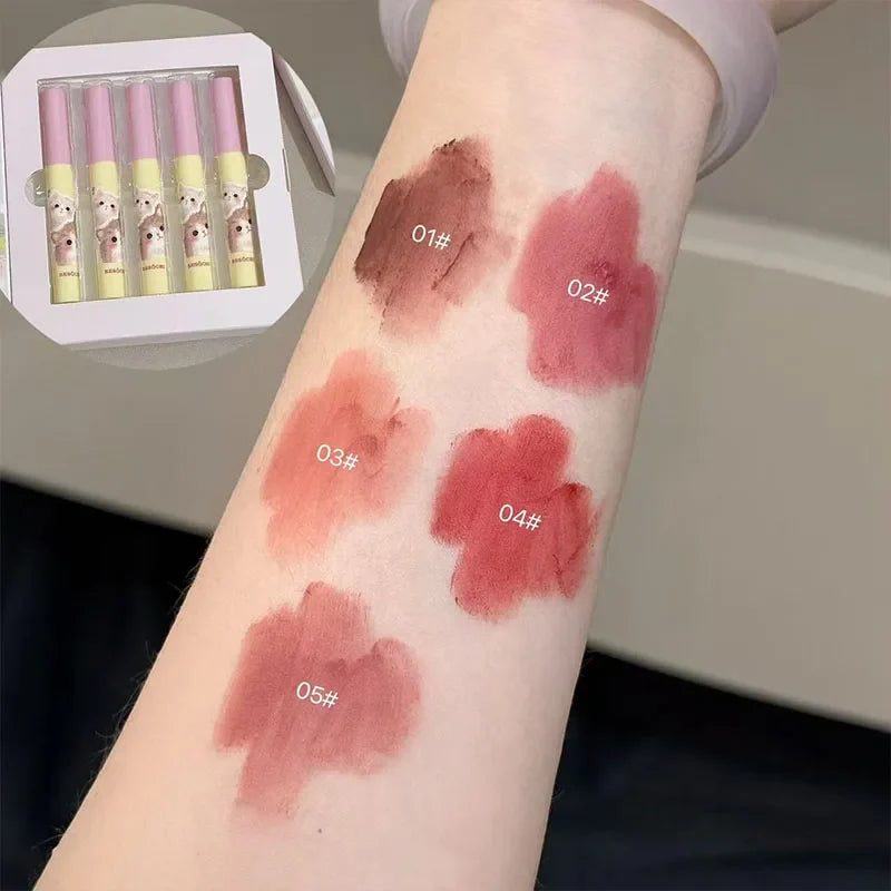 Kawaii Cat Velvet Nude Matte Lipstick – Silky & Long-Lasting Matte Lipstick Qme