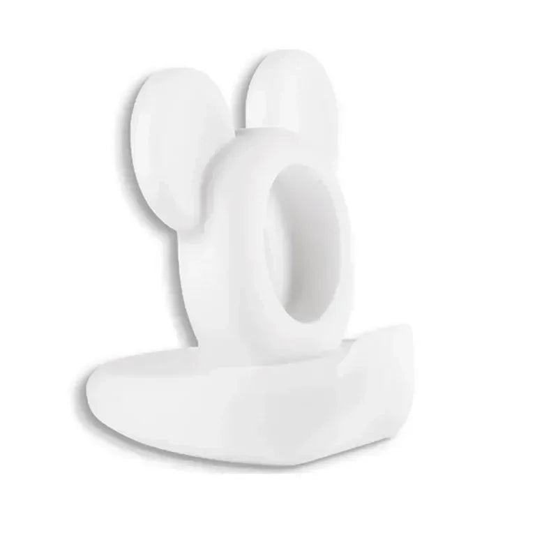 Mickey & Minnie Mouse Apple Watch Charger Stand | Cartoon Desk Holder Watch Charger Stand Qme 01-White