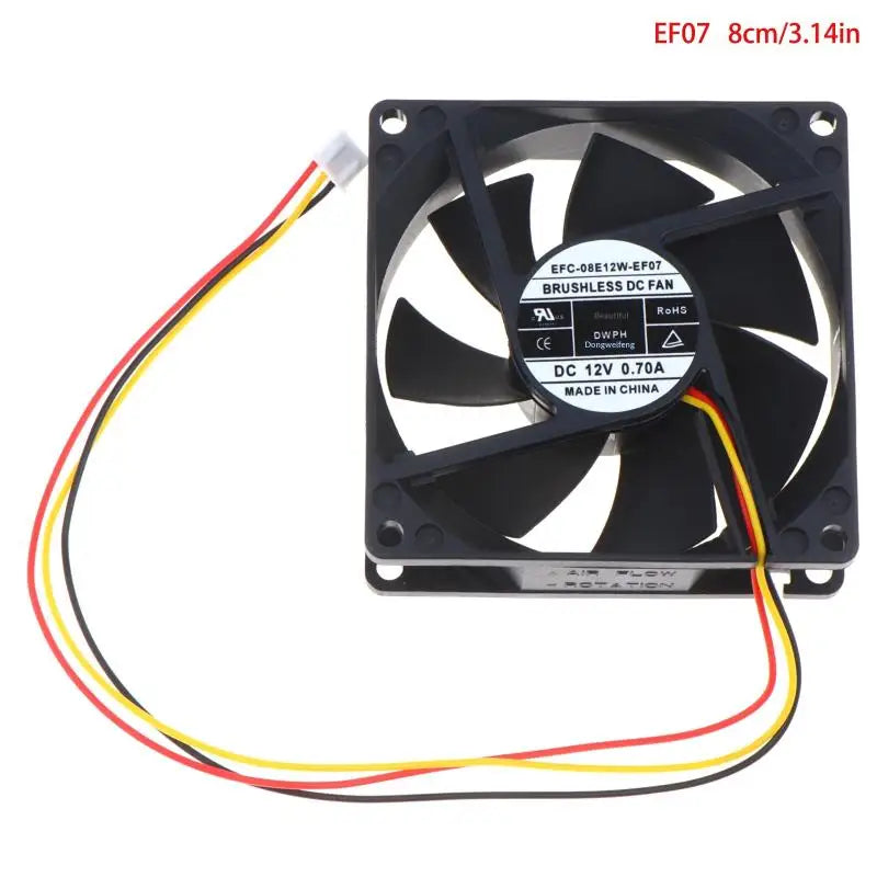 80x80x25mm 12V 3-Wire Server Cooling Fan EF06 EF07 Server Cooling Fan Qme A1