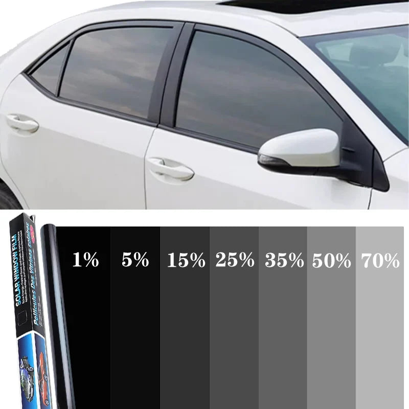 Car Window Tint Film 75cm x 3m – Dark Privacy Vinyl, 7 Colors Window Tint Film Qme