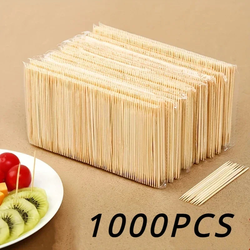 Disposable Double-Headed Bamboo Toothpicks 1000 pcs Bulk Bamboo Toothpicks Qme Default Title