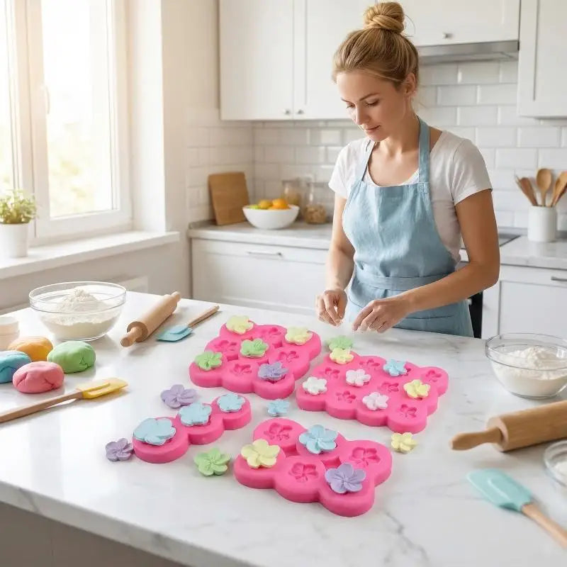 3D Flower Silicone Mold – Candle, Soap & Baking 3–12 Grids Silicone Baking Mold Qme