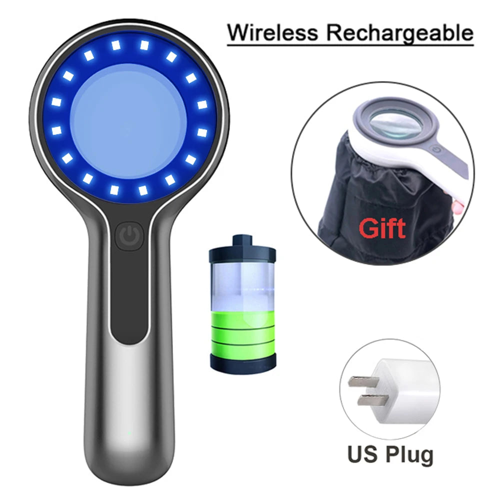 Wood's Lamp Skin Analyzer – 365nm UV, 16 LED, 4000mAh UV Skin Analyzer Qst 1 set United States