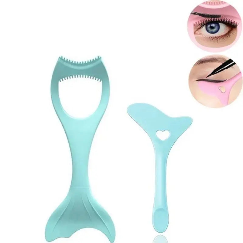 Winged Eyeliner Stencil & Mascara Shield | Reusable Silicone Eyeliner Stencil Tool Qme