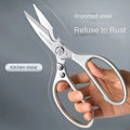 Heavy-Duty Stainless Steel Kitchen Shears | Multipurpose Kitchen Shears Qme silvery
