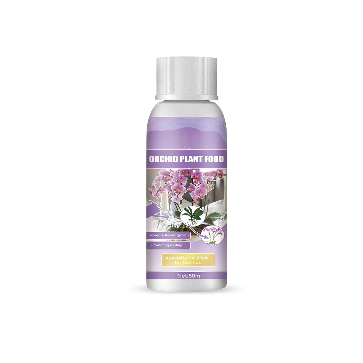 Orchid Liquid Fertilizer 50ml – Fast-Absorbing Plant Nutrient Liquid Plant Fertilizer Qst