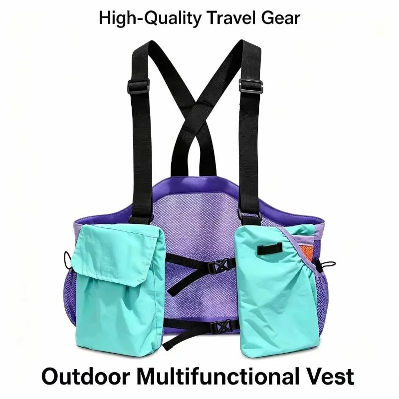 Women's Tactical Vest Bag – Lightweight Multi-Pocket Sling Tactical Vest Bag Qme