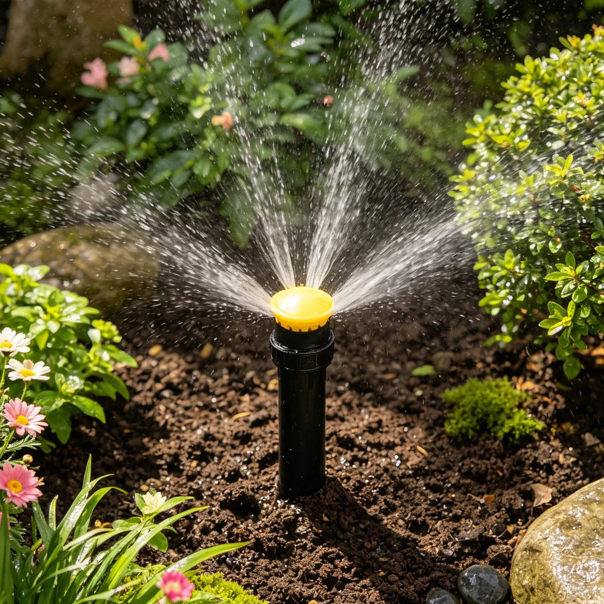 Retractable Rotary Buried Sprinkler – Leak-Proof Garden Nozzle Rotary Sprinkler Nozzle Qme