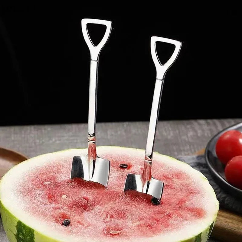 Stainless Steel Shovel Teaspoon – Coffee & Dessert Spoon Novelty Teaspoon Qme