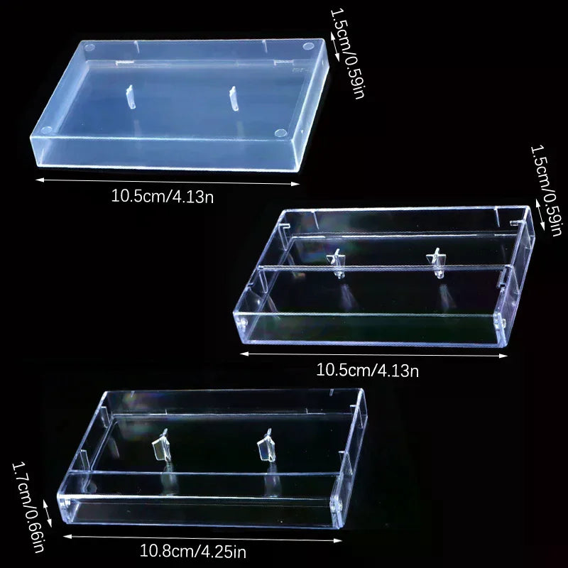 Cassette Tape Transparent Storage Box – Dustproof Clear Case Cassette Storage Case Qme