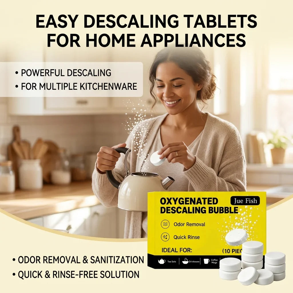 Oxygenated Descaling Bubble Tablets – Limescale Remover Descaling Tablets Qme