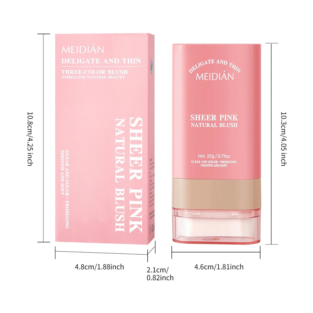 Qme Blusher Stick – Natural Finish, Long-Lasting Blush Blush Stick Qme