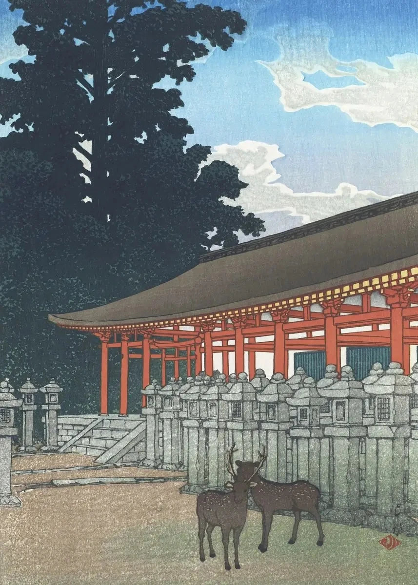 Kawase Hasui Japanese Landscape Canvas Poster | Wall Art Print Canvas Wall Art Qst