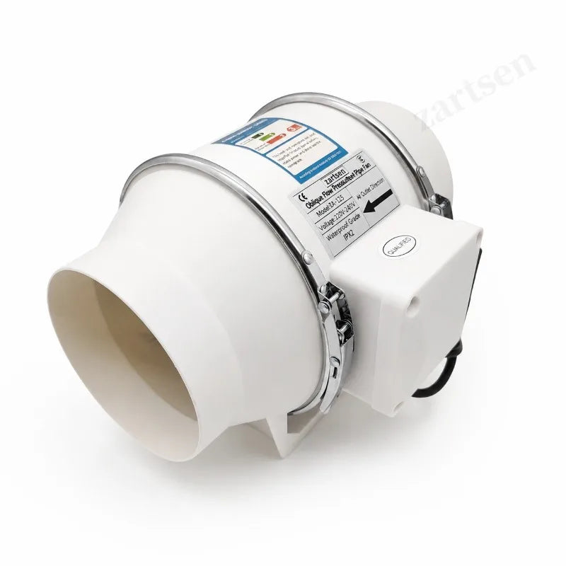 ZARTSEN DPT-100 Remote Control Inline Duct Fan – 38dB Quiet Inline Duct Fan Qst