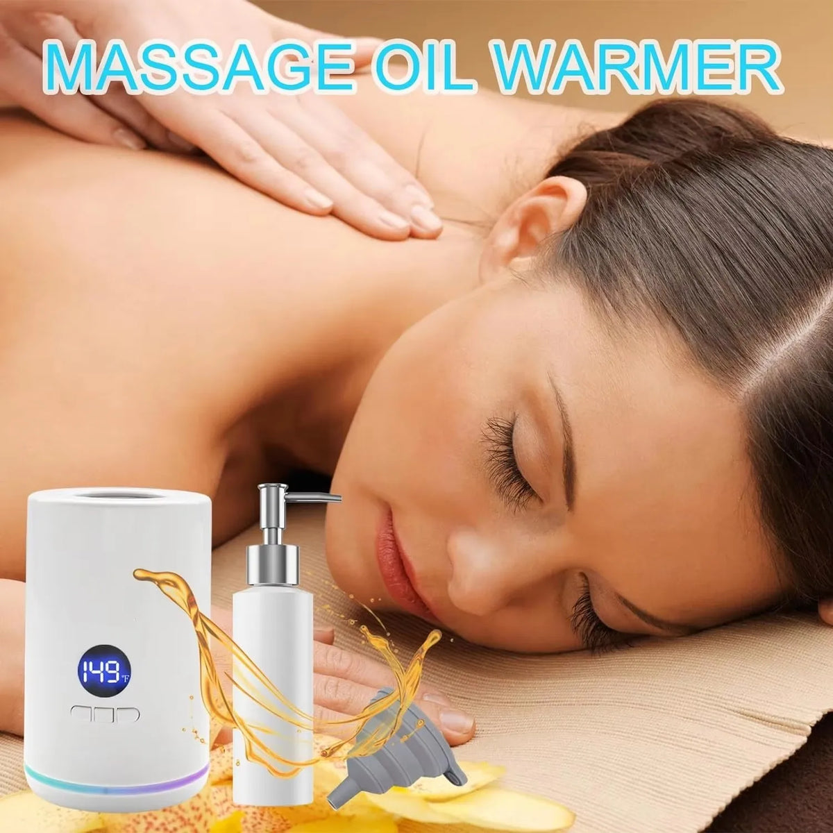 Massage Oil Bottle Warmer – LED Lotion Heater for Salon & Spa Massage Oil Warmer Qst