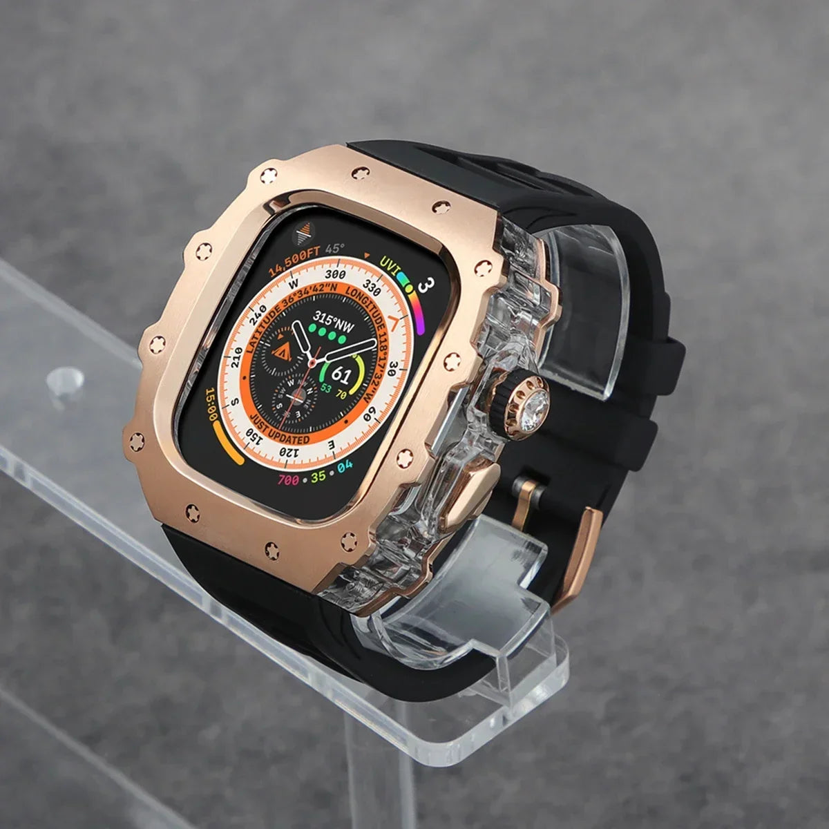 Stainless Steel Mod Kit for Apple Watch Ultra 2 & Series 9/8/7 Watch Modification Kit Qme