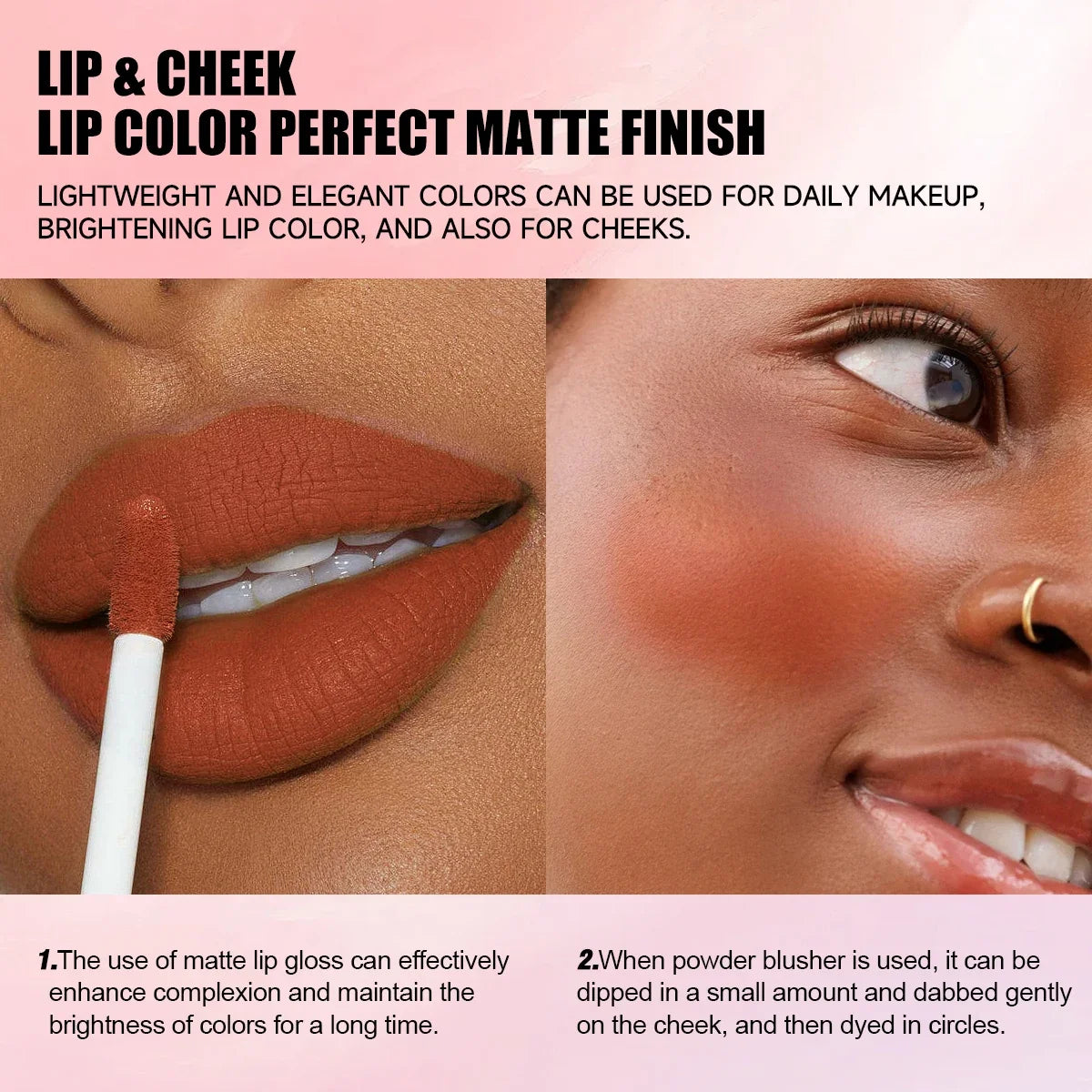 Matte Velvet Lip Gloss – Waterproof & Long-Lasting, 31 Shades Matte Lip Gloss Qme