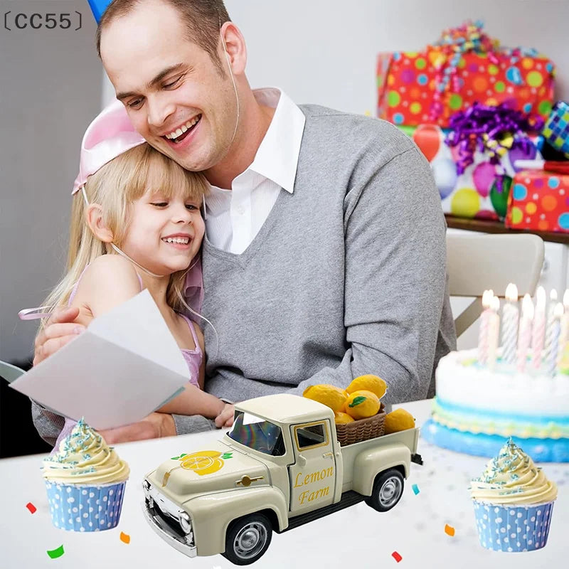Lemon Farmhouse Truck Decor Set – Summer Tiered Tray Ornament Farmhouse Decor Set Qst