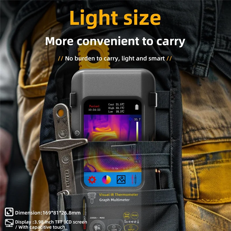 Thermal Imaging Camera Multimeter 320x320 25Hz | Qme A02F Thermal Imaging Multimeter Qme