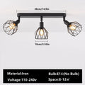 Modern Black Ceiling Lamp – American Industrial Style Ceiling Light Fixture Qme 3 lights