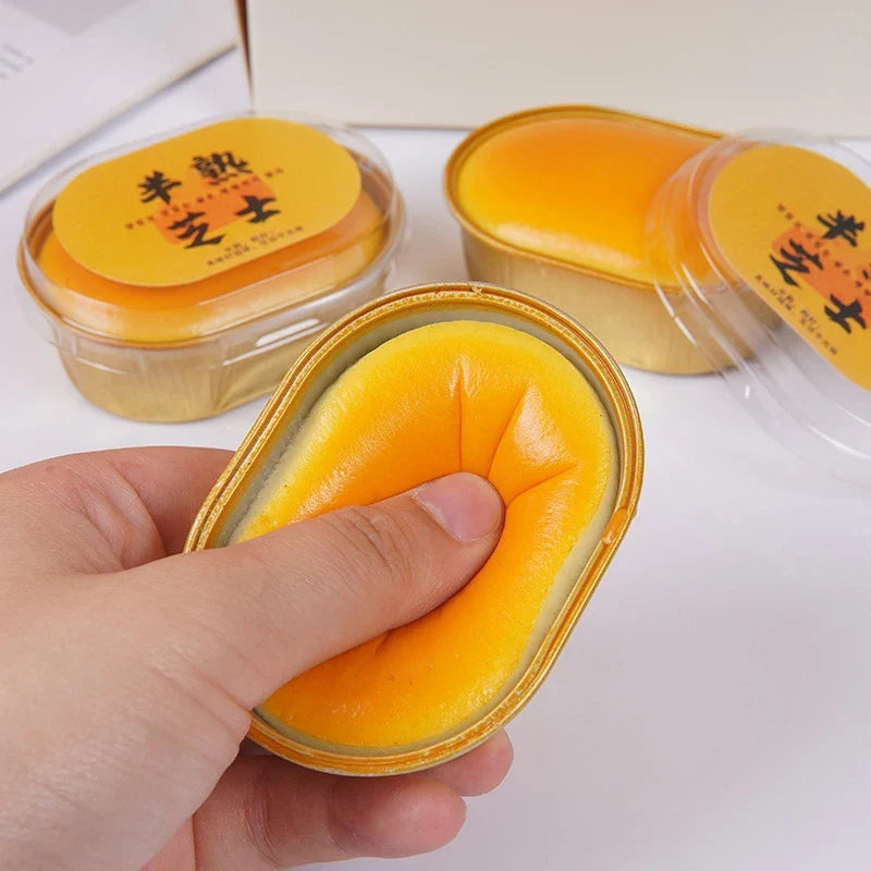 Cheese Bread Squishy Slow Rising Squeeze Sensory Fidget Toy Squishy Fidget Toy Qme