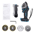 Cordless Angle Grinder 14000RPM Brushless Kit + 4 Discs Cordless Angle Grinder Qst Blue 220V-240V EU Plug