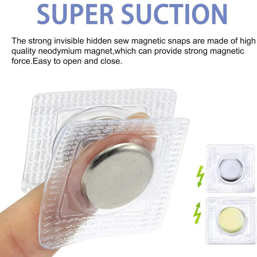Invisible Magnetic Snap Buttons Hidden Fasteners for Sewing Magnetic Snap Fastener Qme