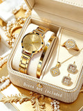 Ladies Hollow Out Quartz Watch – Casual Fashion Jewelry Fashion Quartz Watch Qme 6PCS-JS