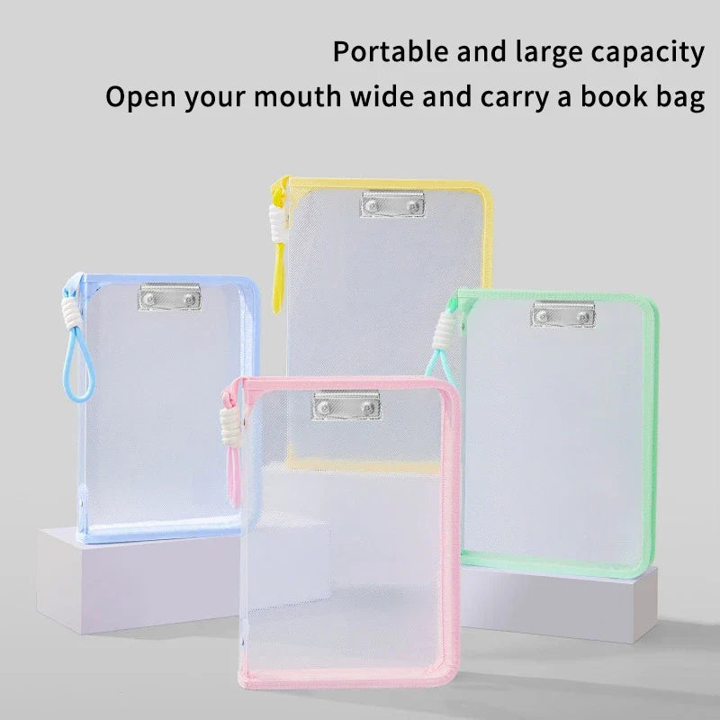 Portable File Folder Organizer Bag – Transparent Zipper Case File Organizer Bag Qme