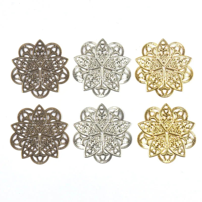 Flower Filigree Wraps Connectors for DIY Jewelry Making Jewelry Filigree Connectors Qme