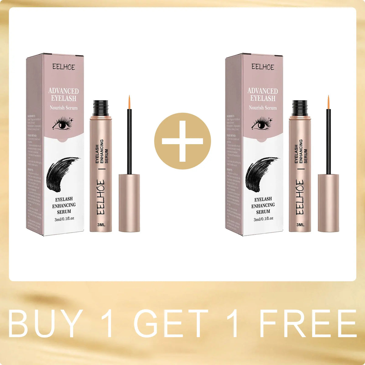 EELHOE 7-Day Eyelash Growth Serum – Lengthen & Thicken 3ml Eyelash Growth Serum Qst Buy 1 for 1 Free