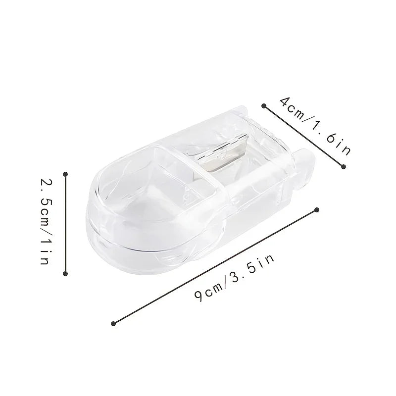 Compact Portable Pill Organizer with Built-In Pill Splitter Pill Organizer Qme