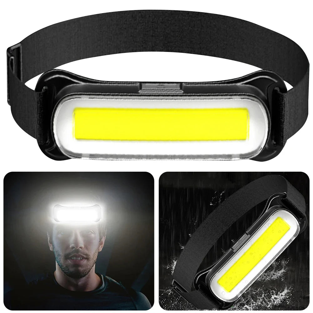 USB Rechargeable LED Headlamp – 3 Modes, Waterproof LED Headlamp Qme