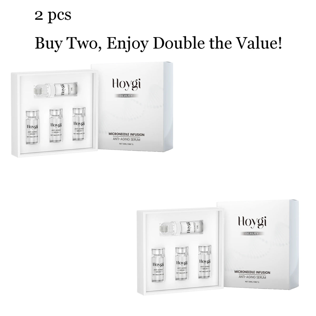 Hoygi 30ml Hydrating Face Serum Roller Set – Firming & Glow Face Serum Roller Qst 2 boxes