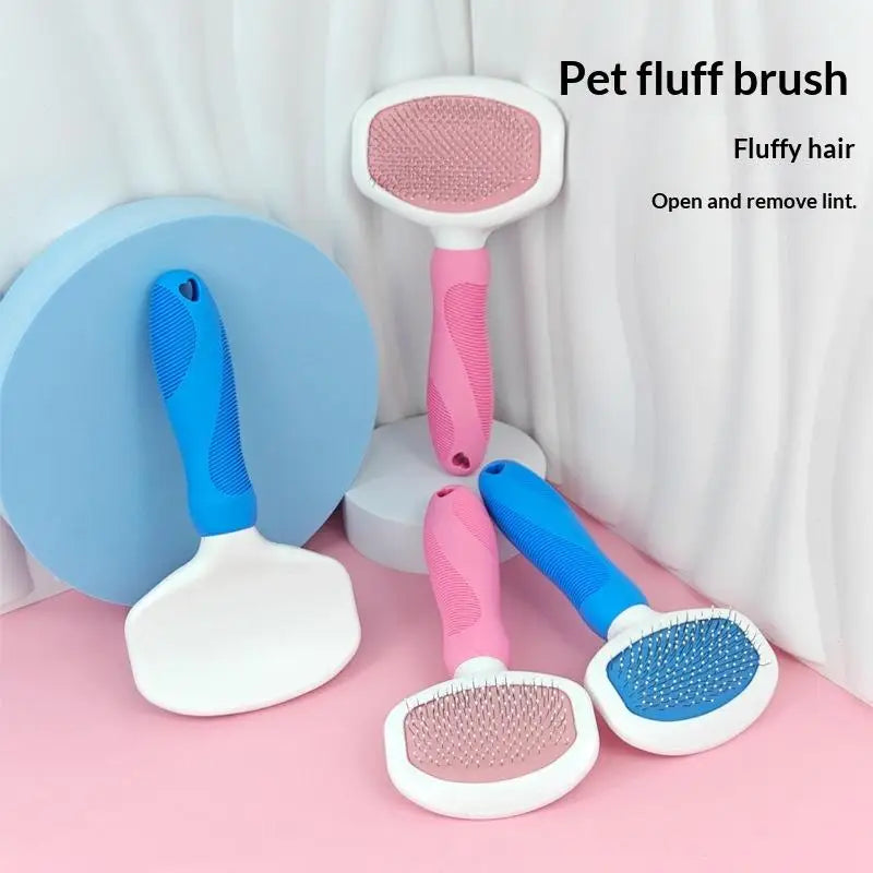 Gentle Cat & Dog Grooming Brush – Detangling Comb for Pets Pet Grooming Brush Qme