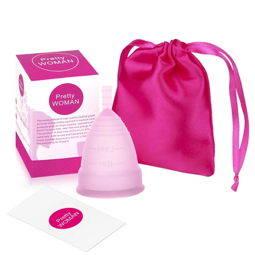 2-Pack Medical Silicone Menstrual Cups – S & L Sizes Menstrual Cup Qst