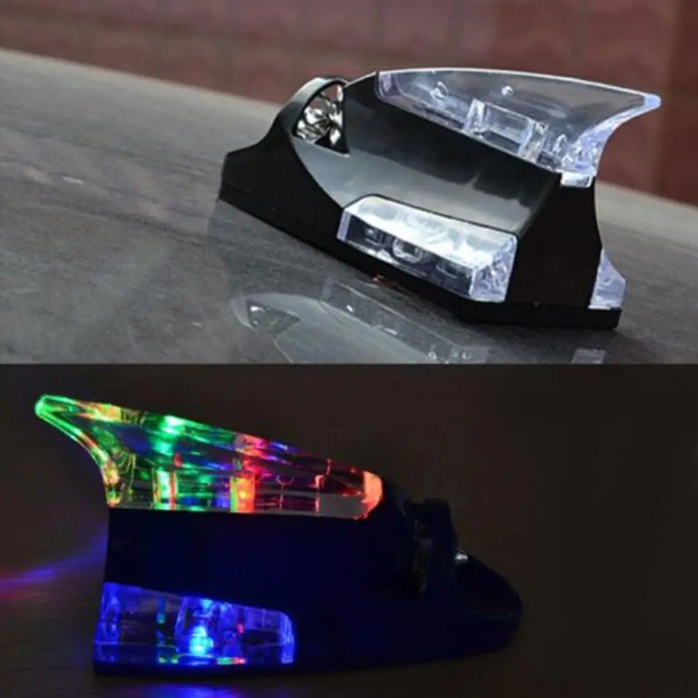 Shark Fin LED Wind-Powered Car Roof Decoration Light Car Roof Decoration Qme