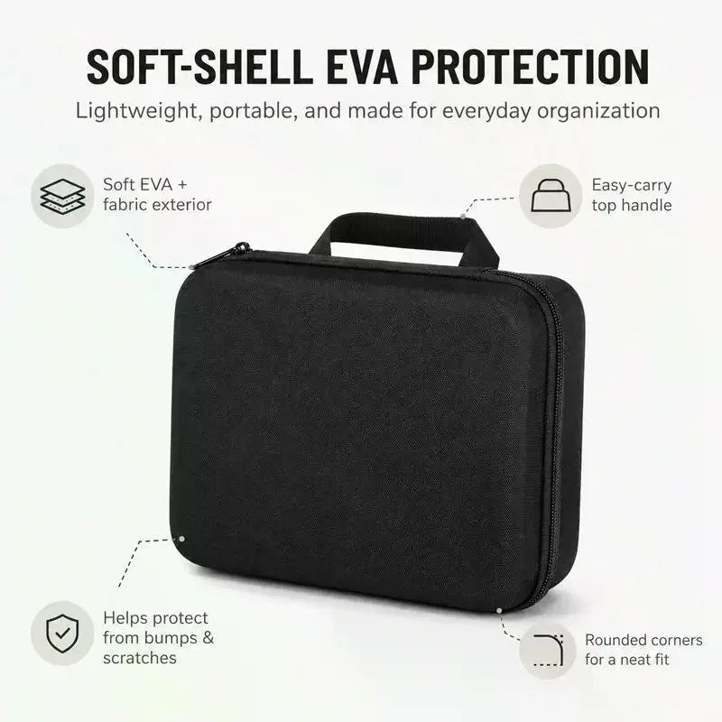 EVA Zipper Storage Case – Portable Travel Protective Box Travel Storage Case Qme