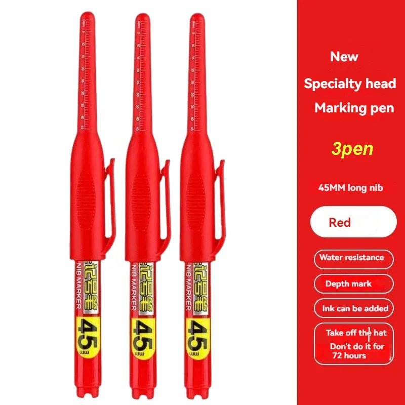 Waterproof Deep Hole Marker Pen – Long Nib Carpenter Pen