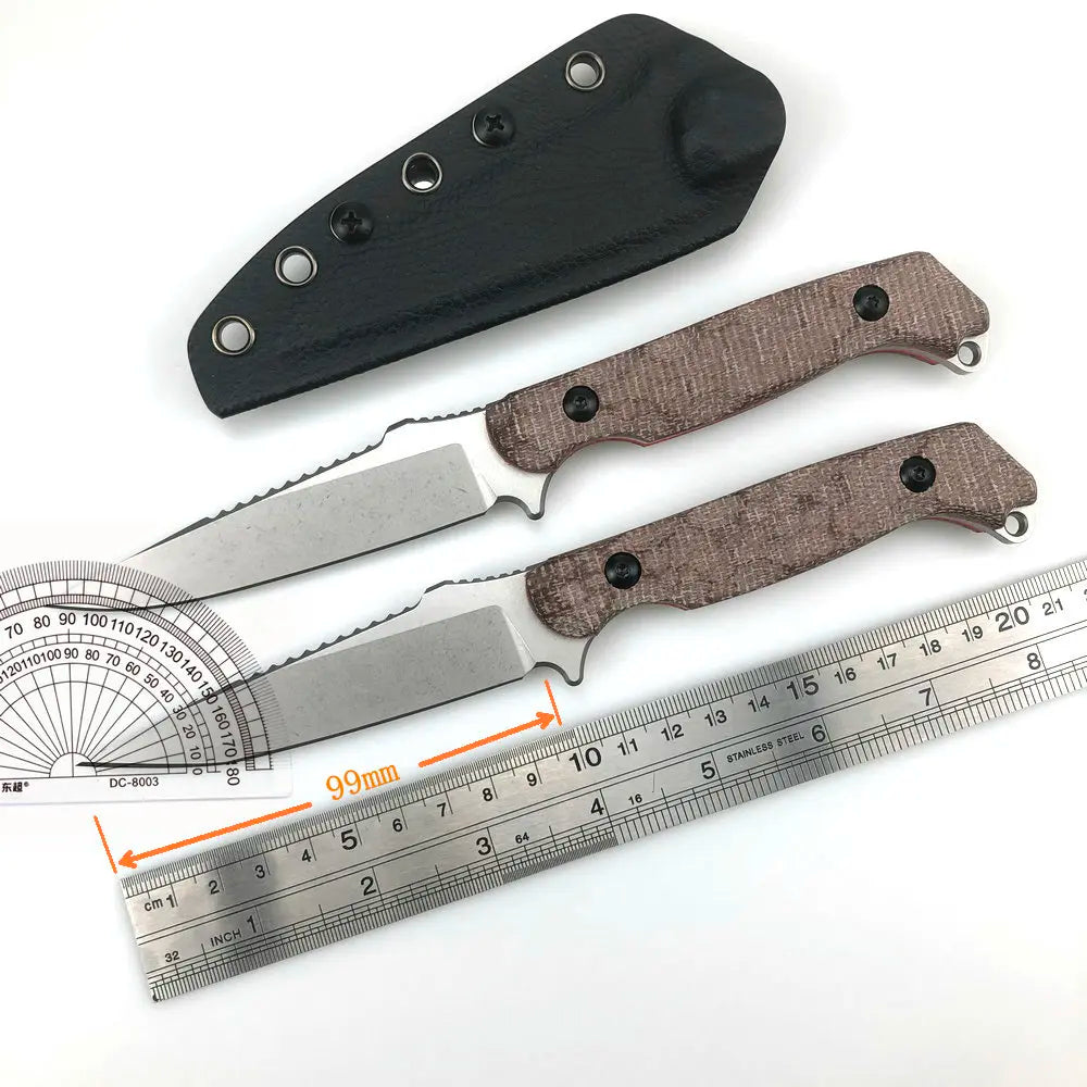 TRSKT PSK D2 Full Tang Fixed Blade Knife – 60HRC Kydex Sheath Fixed Blade Knife Qst