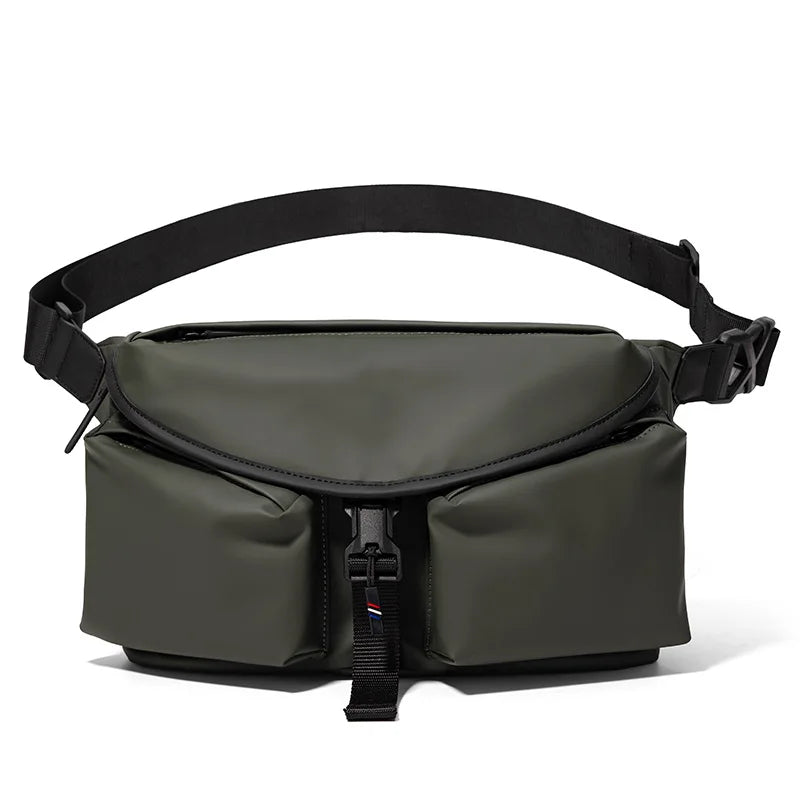 Lightweight PU Waterproof Crossbody Sling Bag | Commute & Street Crossbody Sling Bag Qme green