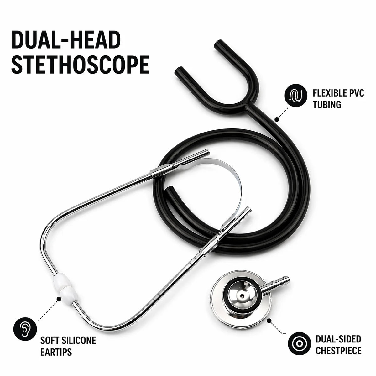 XceeFit Dual Head Stethoscope for Medical Students & Nurses Medical Stethoscope Qst