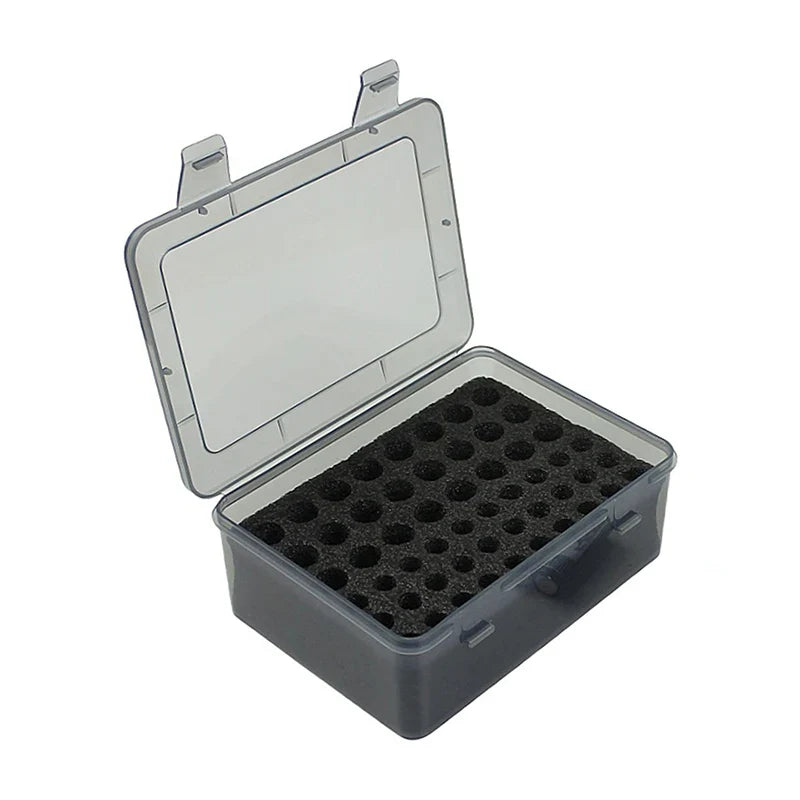 Battery Organizer Box – Holds 54 AA & AAA Batteries Battery Storage Organizer Qme Black