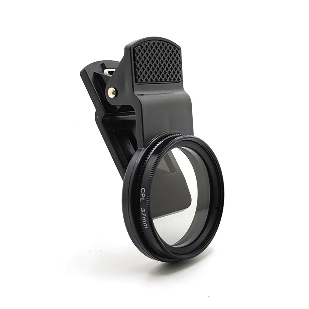 37mm CPL Clip-On Circular Polarizer Filter for Smartphones Phone Camera Filter Qst black color
