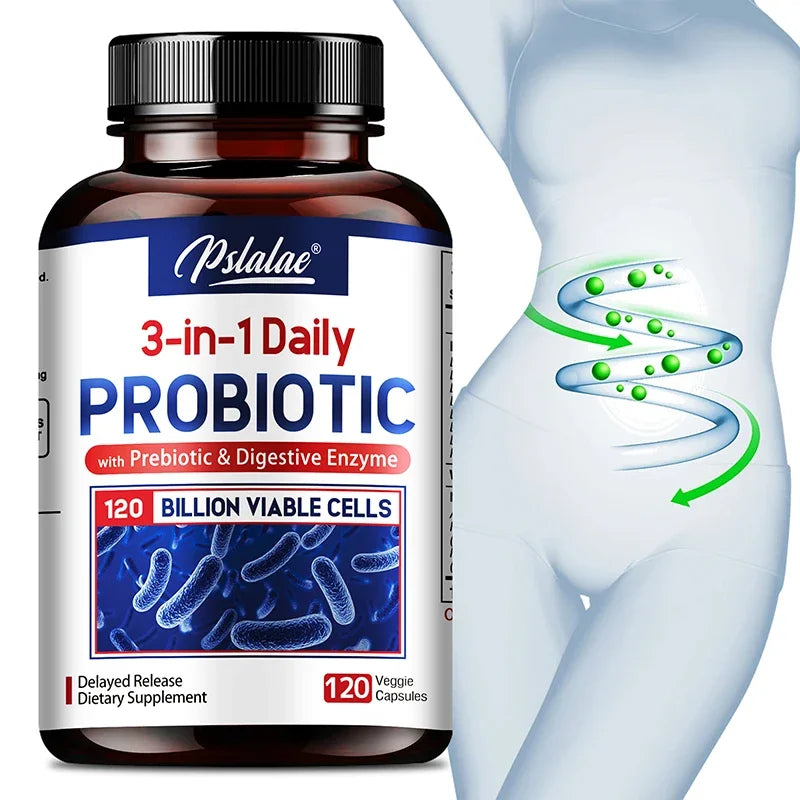 Probiotics Prebiotics & Digestive Enzymes – 120B CFU, 32 Strains Probiotic Supplement Qst