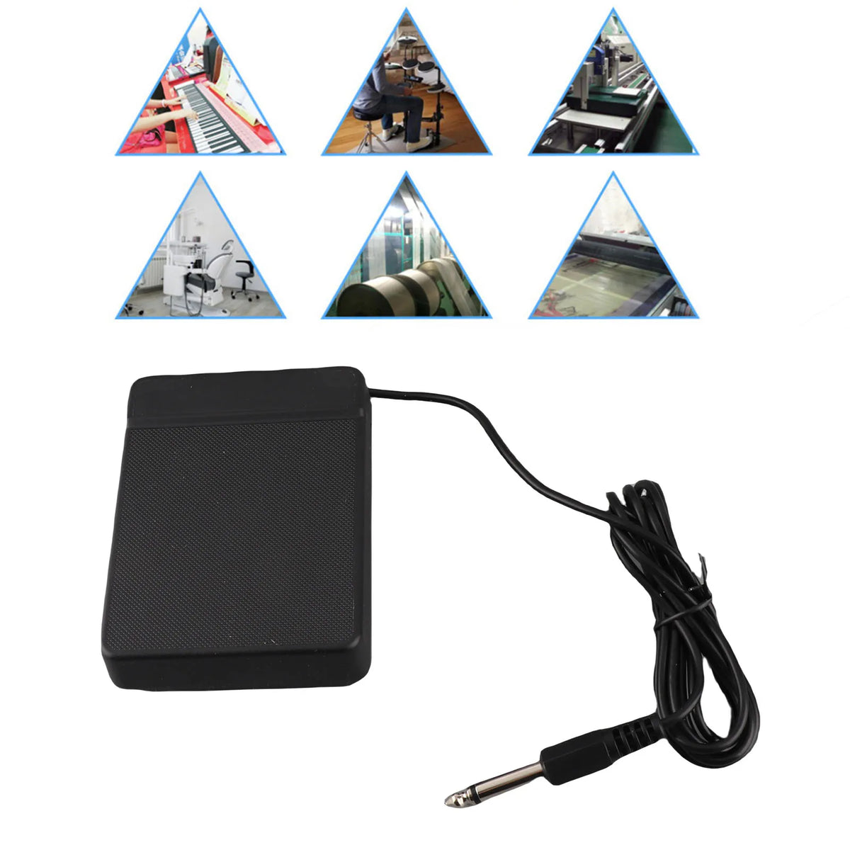 Piano Sustain Pedal 6.35mm Foot Controller for Keyboards Piano Sustain Pedal Qst