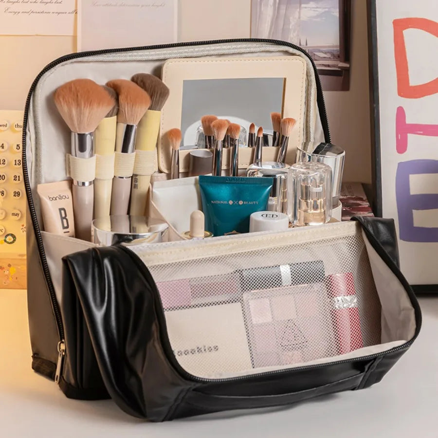Women's Large Capacity Waterproof Travel Makeup Bag Cosmetic Travel Bag Qme