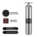 Electric 2-in-1 Foot & Nail Grinder | 3-Speed USB Rechargeable Electric Foot Grinder Qme grey