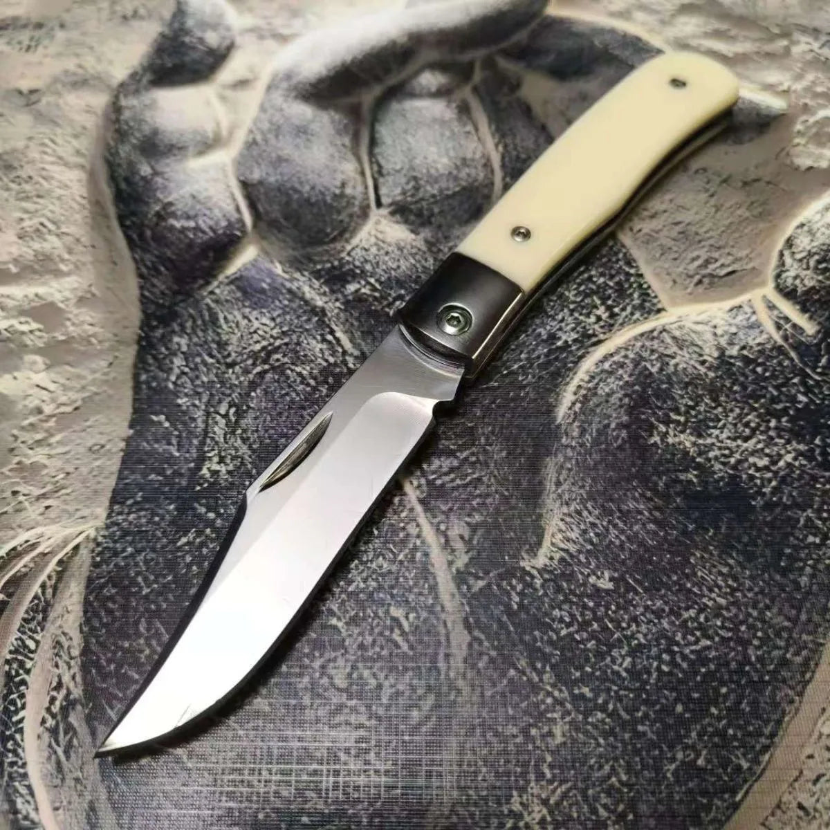 TRSKT Pocket Folding Knife SKD-11 Blade Acrylic Handle EDC Gift Pocket Folding Knife Qst WHITE China Mainland